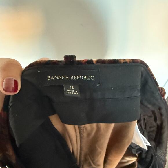 Banana Republic Pants Women 18 Plus Velvet Wide Leg High Waist Quiet Luxury Fall - Picture 6 of 9